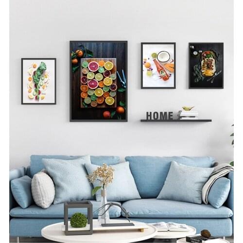 Vegetable Wall Art Home Artwork Food Poster Nordic Decoration Canvas Painting Pictures for Kitchen Decor Fruit Print