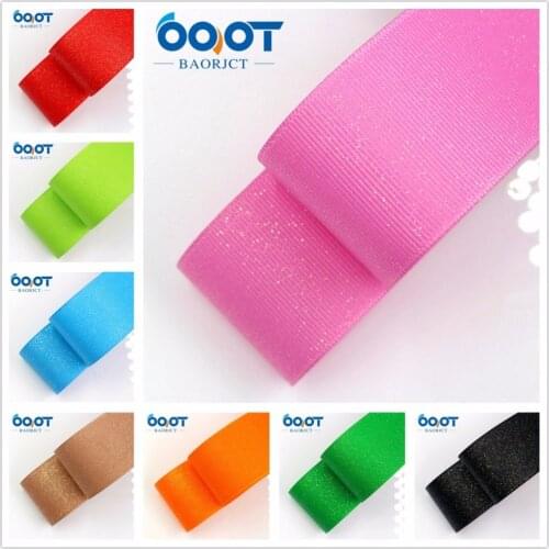 OOOT BAORJCT 38mm 10yard/lot Solid color Ribbons Thermal transfer Printed grosgrain Wedding Accessories DIY handmade material