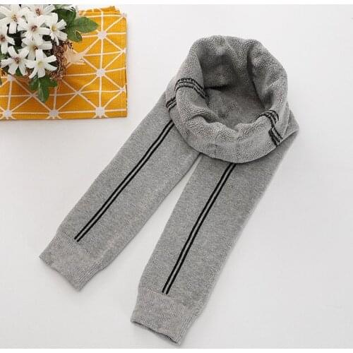 Autumn Spring new childrens nine points pants thick brushed leggings cute cartoon Knitted Skinny Pants For kids baby