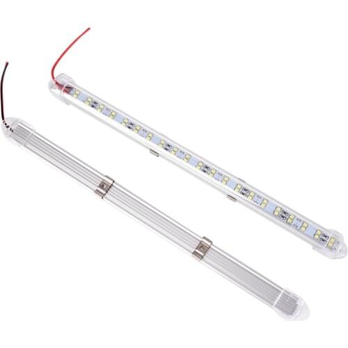 Van Caravan Switch Practical 33cm*2.5cm 12V 49 LED Car Interior White Strip Lights Bar Lamp