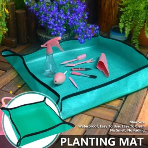 34*34CM Planting Mat Portable Mini PE Gardening Pot Pad Waterproof Anti Dirty Reusable Foldable Gardening Pad Transplanting Mats