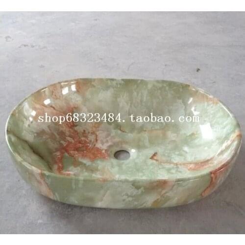 Fine art basin high-grade wood grain marble stage art basin wash basin wash basin