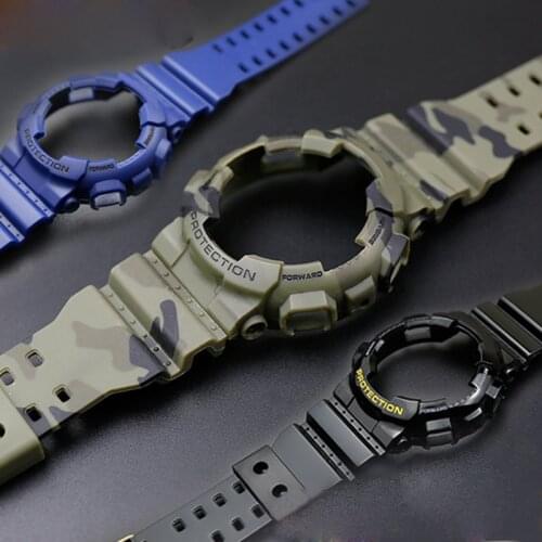 Watch accessories resin strap mens pin buckle strap case for Casio G-SHOCK GA-110 GA-100 GD-120 5146 5081 waterproof watch band