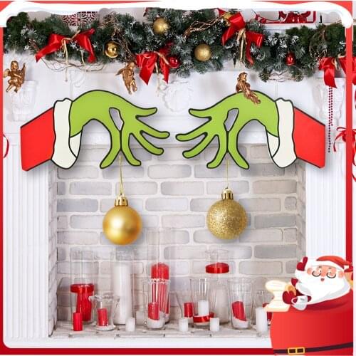 Christmas Thief Hand Cut Out Christmas Thief Hand Decorations Thief Hand Decal Wall Stickers Home Wall Decor