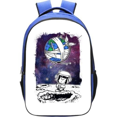 Mafalda School Bag 16.5inch Cartoon Comics Cosplay Bags Children Backpack Teenager Fashion Rucksack Travel Backpack Mochlia