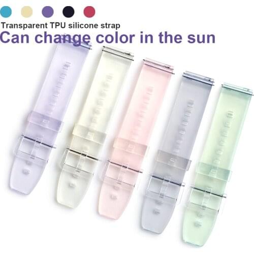 Transparent Changeable Color TPU Silicone Strap For POLAR Vantage M/M2/IGNITE 2/Grit X/Unite Band WatchBand Wristband Bracelet