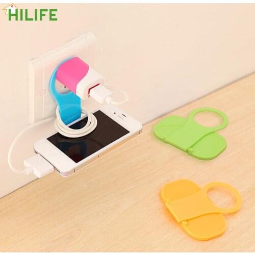 Foldable Charging Rack Hang Holder Phone Holder Mobile Phone Wall Plug Socket for Charger Charger Cable Storage Universal