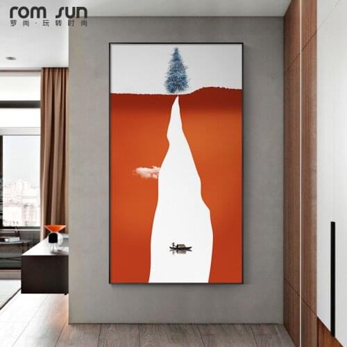 Modern Orange figure canvas painting posters and print unique woman back wall art pictures for living room bedroom home decor
