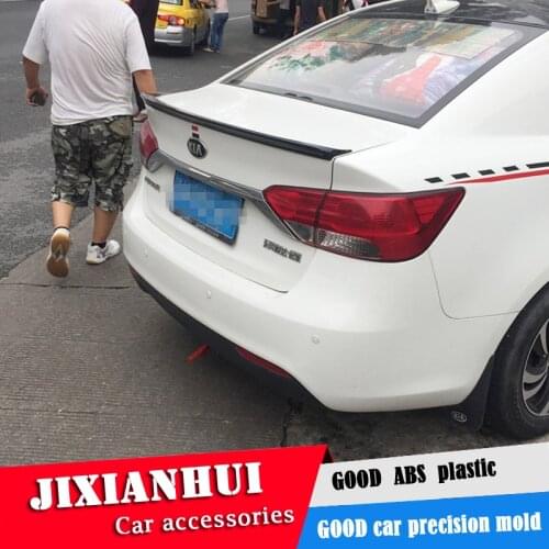 For Forte Spoiler 2011-2013 Kia K3 Cerato Spoiler WWK ABS plastic Material Car Rear Wing Color Rear Spoiler