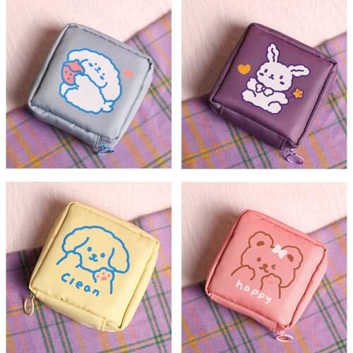 Women Girl Sanitary Pad Pouch Napkin Towel Storage Bag Credit Card Holder Coin Purse Cosmetics Headphone Case Sanitary Pouch