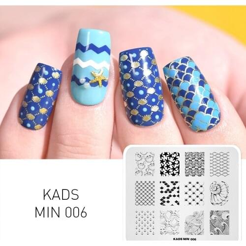 AriesLibra Nail Art Stamping Plates Template Spray Pattern Print Stamping Plate Nail Polish Stencils Template Manicure Stencil