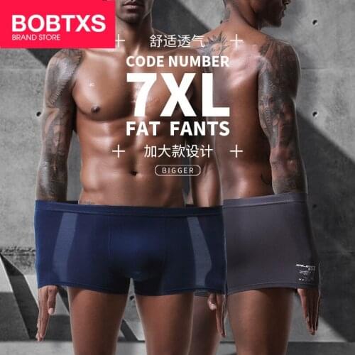 4PCS Mens underwear modal mens Underpants loose comfortable knickers running boxer man shorts 4XL 5XL 6XL 7XL plus size male