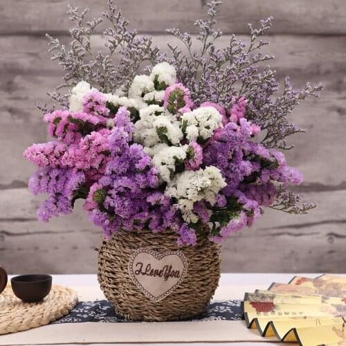 Modern decorative vase rattan flower basket living room decoration natural dried flower bundle home decor wedding decoration