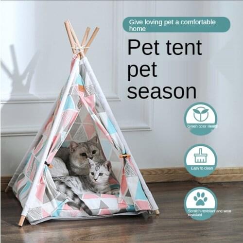Pet Teepee Dog Cat Bed Puppy Bed Cute House-Portable Washable Dog Tents for Dog Cat Pet