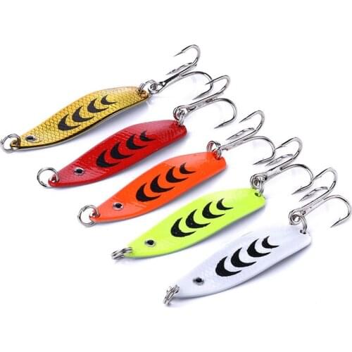 1 PC 5CM 6.8G Fish Spinner Trout Spoon Fishing Lures Shads Wobblers Jig Lures VIB Hard Baits Sequins for Carp Fishing Tackle