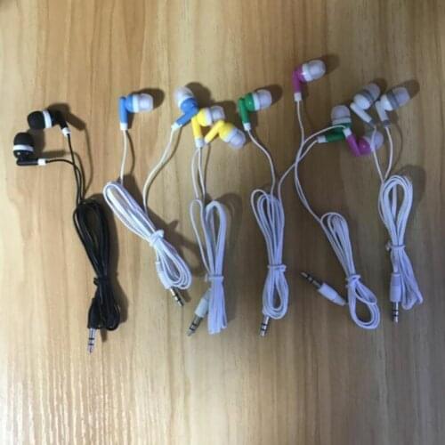 100pcs/lot Cheapest Gift Earphone For School Wholesale Wired Super 3.5mm Colorful Headset Earbud for Iphone Samsung MP3 4