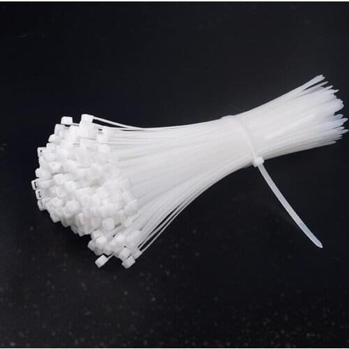 200 PCS Self-Lock Nylon Cable Ties 5.2*200mm Plastic Strapping Tape Wire Ties Fastening Ring Organizer Banding 5.2*500mm