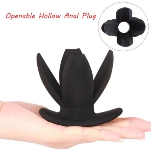 4 petal Hollow Power Anal Dilator Anal Speculum Adult Sex Toy,Openable Silicone Anal Butt Plug Vaginal Anus Expander Sex Product