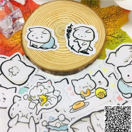 40 pcs Anime expression cat Stickers for Car Styling Bike Motorcycle Phone book Travel Luggage toy Funny Sticker Bomb Decals