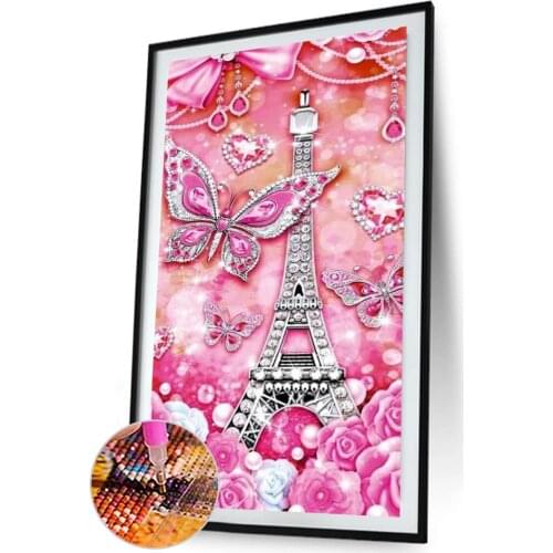 5D DIY Part Special Shaped Drill Diamond Painting Dreamy Butterfly Mosaic Kit Rhinestone Drawing Picture Home Decor Art Craft