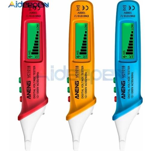 VC1018 Non-contact Electric Sensor Tester Pen Digital Intelligent AC Voltage Meter 1000V Voltmeter Buzzer Detector For Electric