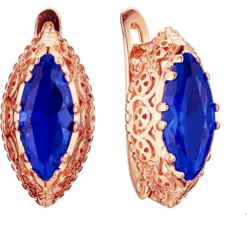 Large Fashion Earrings 2020 Women Luxury Eardrops Jewelry 585 Rose Gold Color Earrings Jewelry Gift