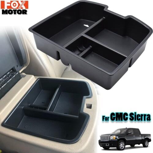 Center Console Organizer Armrest Storage Box for GMC Sierra Chevrolet Yukon Avalanche Chevy Tahoe Silverado Suburban 1500 2500