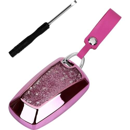 Quicksand Car Key Case Key Ring Car Key Protect Cover Keychain TPU for BMW 1 Series 3 Series 5 Series Car-styling