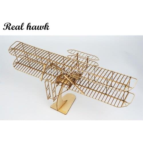 Wooden Toys Building Toys DIY Wood Christmas toys Craft Wood Furnishing Christmas Gift Present Wright Brothers Flyer I