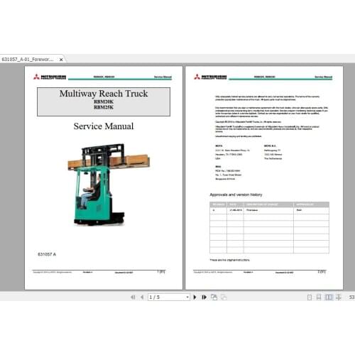 For Mitsubishi Forklift Full Models Service Manuals DVD Updated [03.2021]