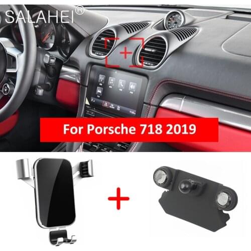 For Porsche 718 Boxster 2019 Gravity Holder Bracketin in Car Mobile Phone Cell Dashboard Air Vent Stand Clip Mount Accessories