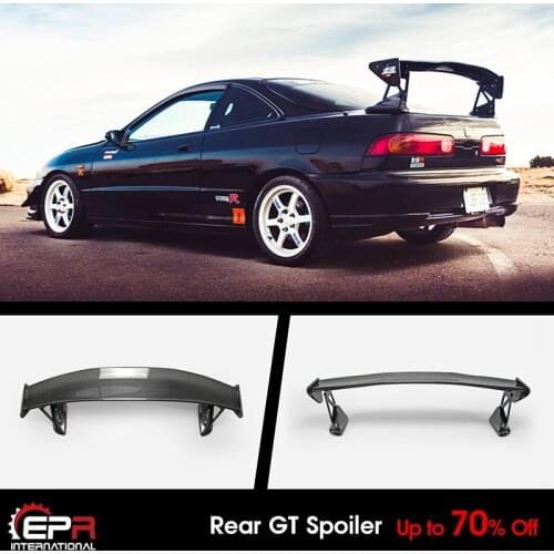 For 94-01 Honda Integra DC2 D5 Style Carbon Glossy Rear GT Spoiler Wing Exterior Body kits