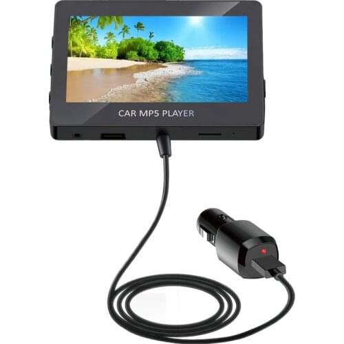 Multimedia Car MP5 MP4 Video Player Wireless FM Transmitter Car Receiver MP3 Lossless Music U Disk Memory Card Play Display