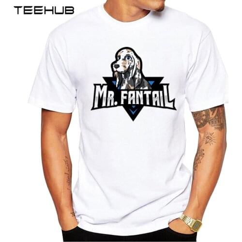 New Arrivals 2019 TEEHUB Cool Mens Fashion Mr. Fantail Design T-Shirt Short Sleeve O-neck Tops Hipster Tee