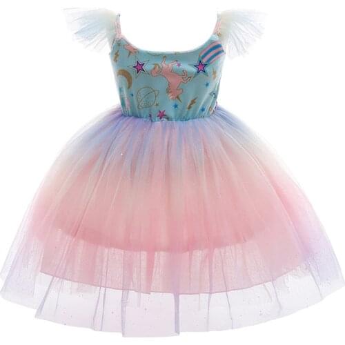 Little Girls Princess Dress Children Sleeveless Mesh Halloween Cosplay Costume 2-9 Years Holiday Birthday Party Dress Clothes