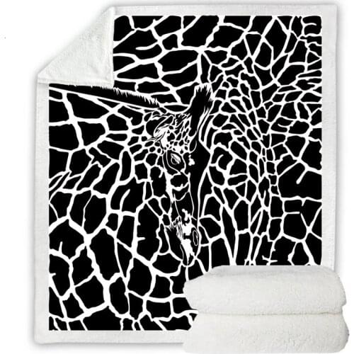 Throw Blanket Printed Animals For Sofa Bed Velvet Plush Sherpa Fleece Soft Blanket Microfiber Warm Couch Cover Bedspread Manta