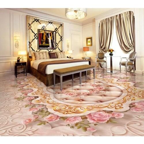 Custom 3d stereoscopic flooring pvc vinyl floor tile Marbles pattern floor pvc waterproof wallpaper