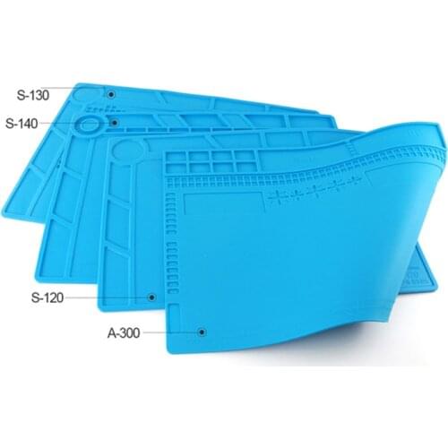 S-120 S-130 S-140 Heat Insulation Silicone Soldering Pad Mat Desk Maintenance Platform For Phone PC Computer Repair Station
