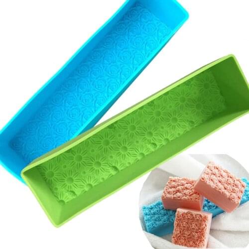 Rose Flower Silicone Soap Mold Rectangle Sunflower Shape Silicone Baking Pans Toast Bread Cake Mould Mousse Cake Decorating Tool