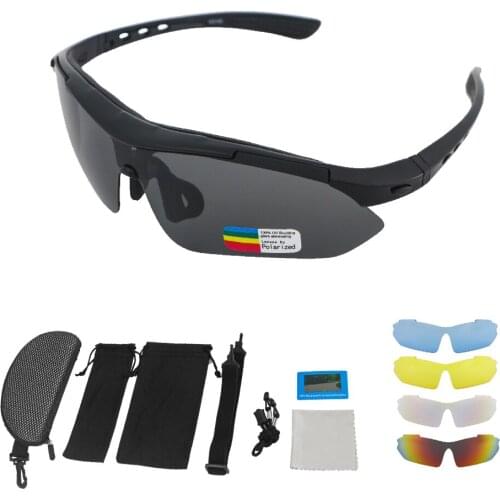 Sunglasses With 5 Len Colorful Mirrored Polarized Outdoor Sports Riding Biking Bicycle UV Protection Goggles For Men/Women