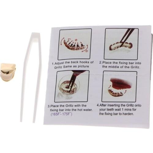 Y1UE Comfort Custom Gold Sliver Small Single Tooth Grill Hip Hop Teeth Grill
