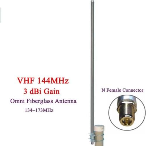 144MHz 3dBi vhf antennna omni fiberglass antenna 134-174MHz for walkie taklie signal booster repeater outdoor antenna
