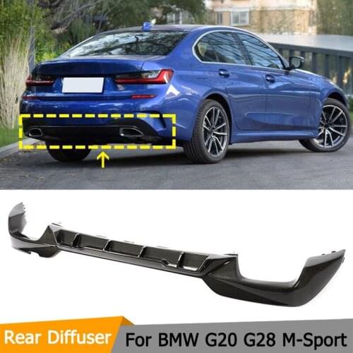 For G20 G21 Carbon Fiber Rear Bumper Diffuser Protector For BMW G20 G21 320 330 340 M Sports Bumper 2019 2020