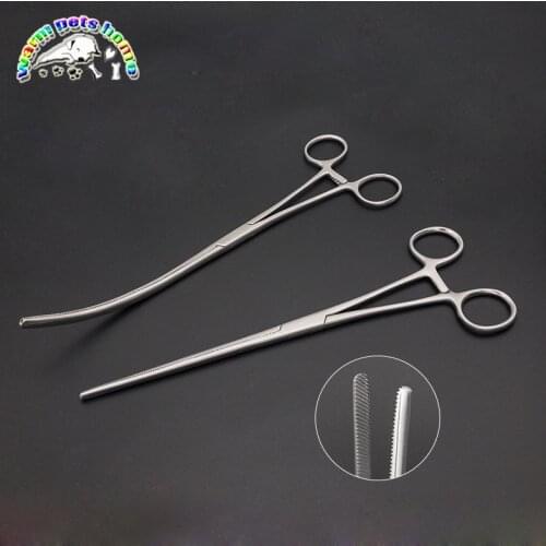 Bowel Clamps Bowel forceps Doyen Intestinal Clamps Straight Curved 25cm Veterinary Surgical Instruments