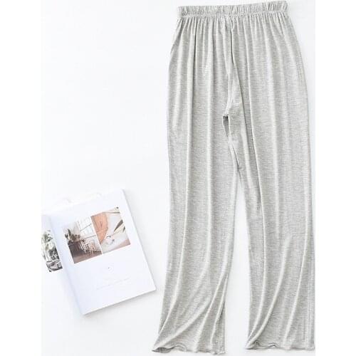 JULYS SONG Summer Autumn Sleep Bottoms Casual Elastic Waist Long Pants Modal Soft Seamless Modal Pajamas Pants Female Homewear