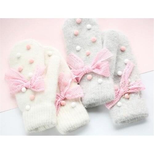 Lolita Womens Cute Mittens Gloves Christmas Winter Warm Kawaii Students Gloves D266