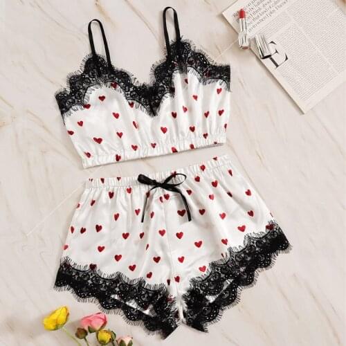 Ladies Sexy Suspender Lace Bra Suit Erotic Lingerie Sleepwear Women Women Pajama Set Two Piece Set Summer