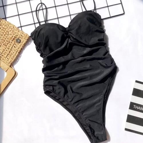 Push up Leopard print woman swimsuit one piece monokini Buckle sexy swimwear women 2020 High cut bodysuits Bathers bathing suit