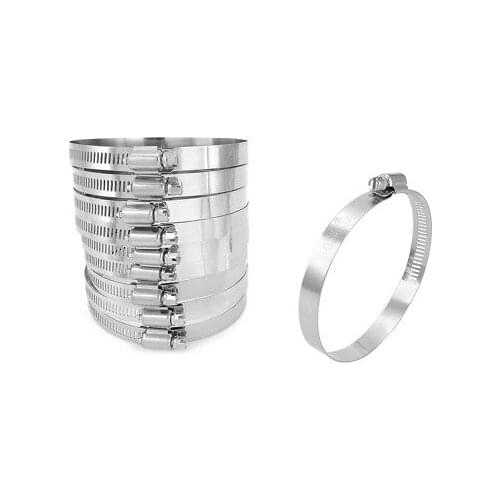 78-101mm Clamping Range 201 Stainless Steel American Worm Gear Hose Clamps 10pcs