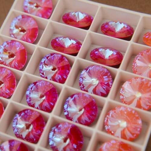 12mm 14mm Fancy Stone Rivoli Crystals Strass point Back crystal Round Stones Rhinestones Stone for handicraft diy Craft needlew